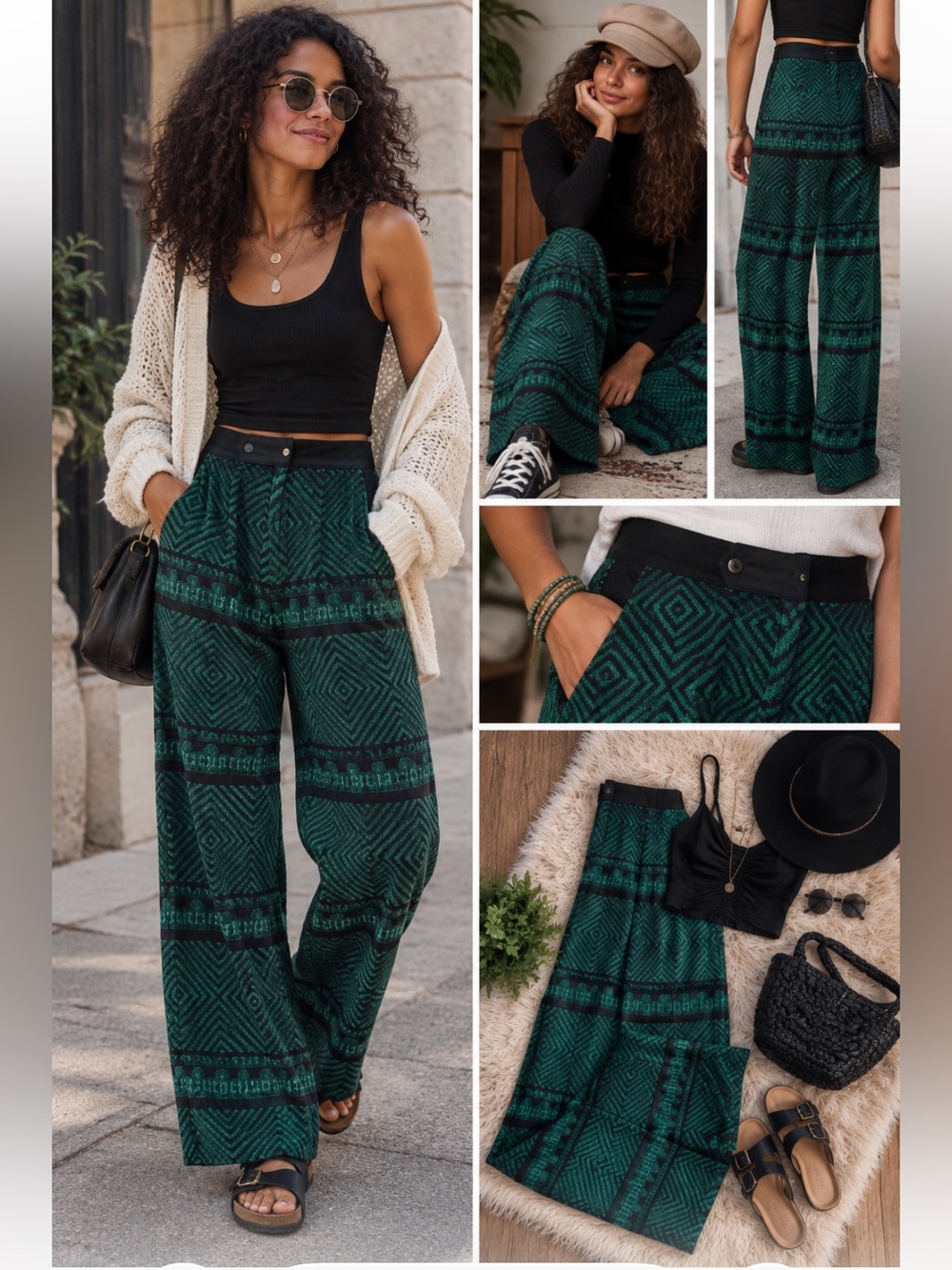 🖤 💚 NWT Boho Pants (s)🧘‍♀️